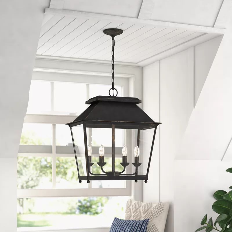 Abingdon 4 - Light Dimmable Lantern Geometric Chandelier | Wayfair North America