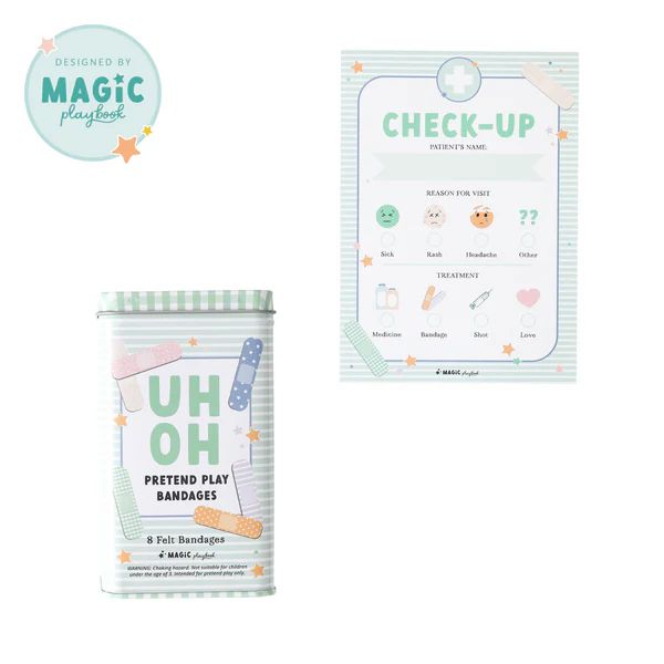 Pretend Play Bandages & Check-Up Notepad BUNDLE! | Magic Playbook