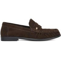 Dune London Women's Suede Ruched Detail Loafers - 6 - Brown, Brown,Ecru | Marks & Spencer (UK)