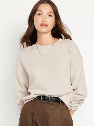 Drop-Shoulder Cropped Sweatshirt | Old Navy (US)