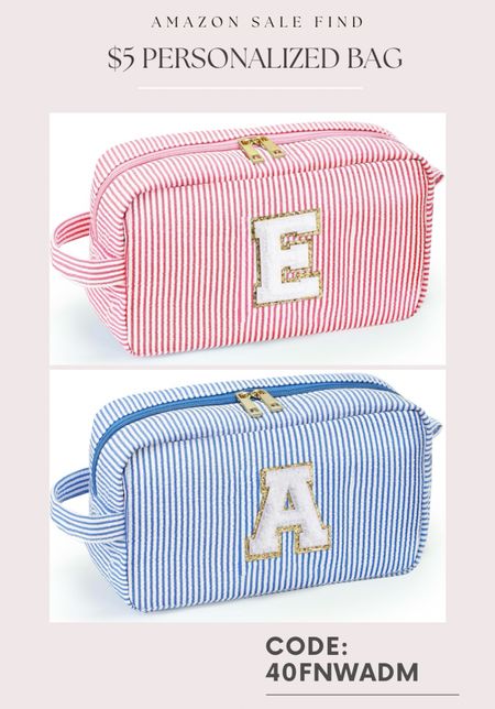 These adorable personalized gold zipper pouches are just five dollars with the code: 40FNWADM 🎉 

#LTKbaby #LTKGiftGuide #LTKtravel