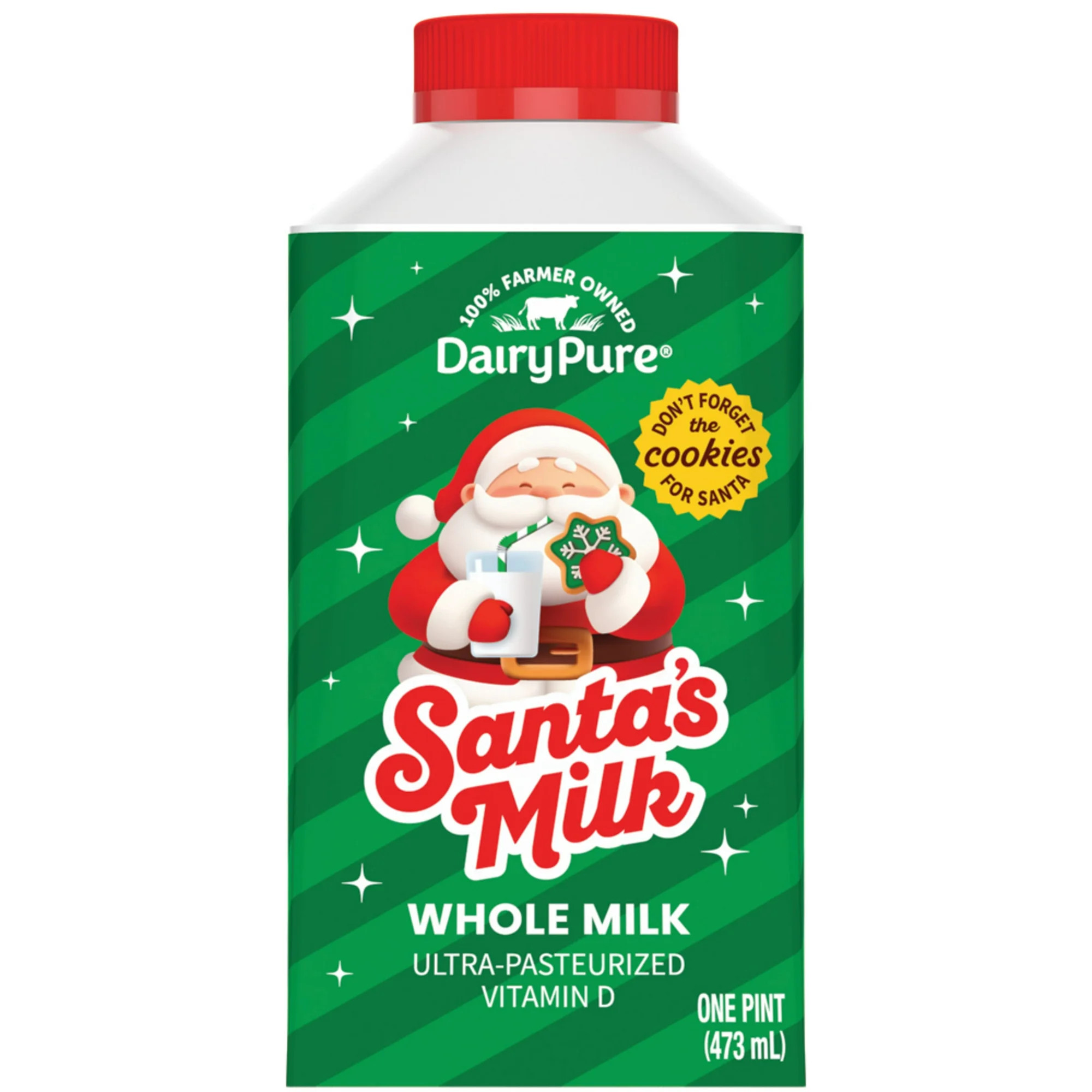 DairyPure Santa's Milk Ultra-Pasteurized Whole Milk, Pint | Walmart (US)