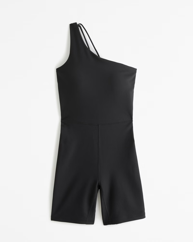 Women's YPB sculptLUX One-Shoulder Strappy-Back Onesie | Women's Active | Abercrombie.com | Abercrombie & Fitch (US)