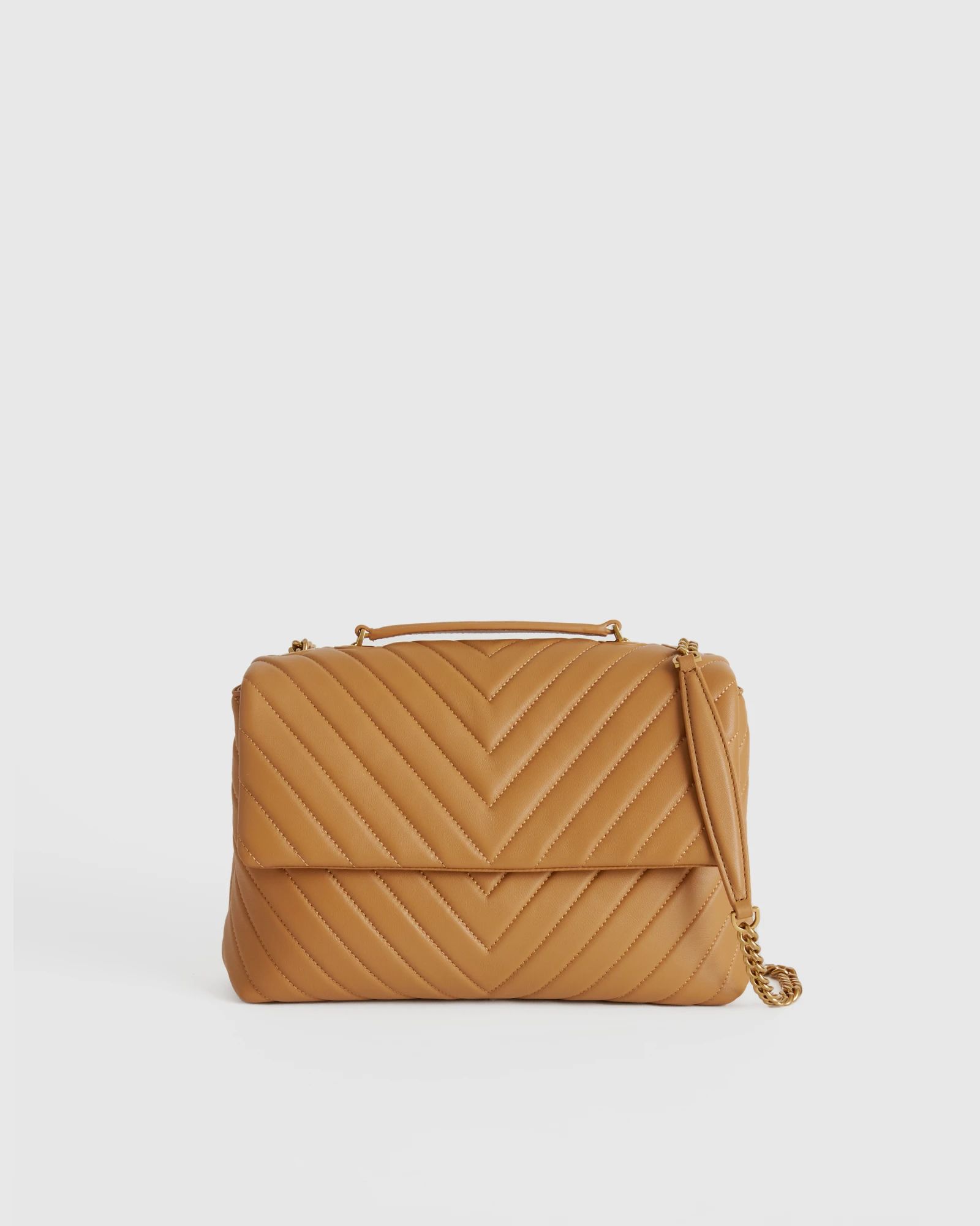 Italian Leather Quilted Convertible Shoulder Bag | Quince