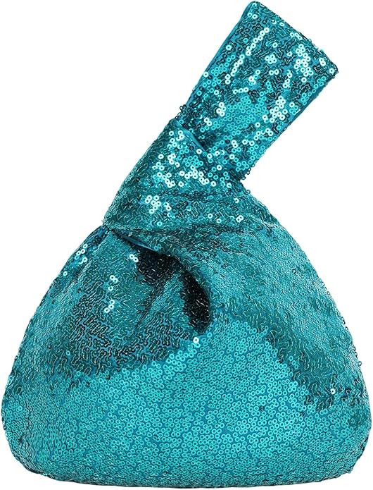 Eternal Beauty Sequin Wrist Bag, Women's Mini Portable Wristlet Knot Pouch, Sparkly Small Cute Ev... | Amazon (US)