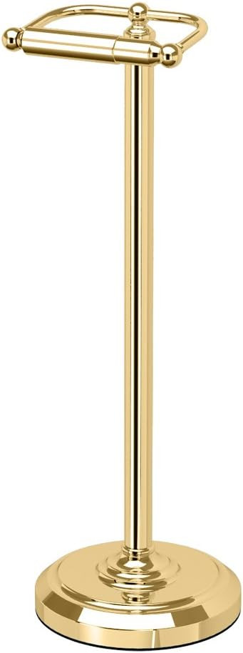 Home Accents Toilet Paper Holder Stand, Brass Finish, Freestanding Bathroom Floor Stand, Weighted... | Amazon (US)