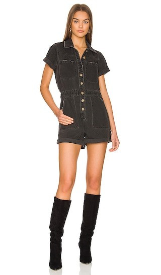 Show Me Your Mumu Cannon Romper in Black. - size L | Revolve Clothing (Global)