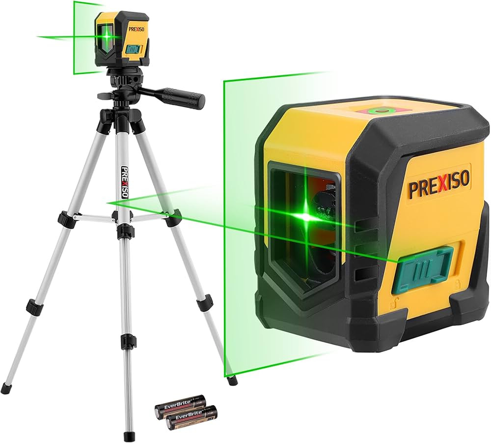 PREXISO Laser Level with Tripod, 65Ft Self Leveling Cross Line Laser Level, Green Line leveler To... | Amazon (US)