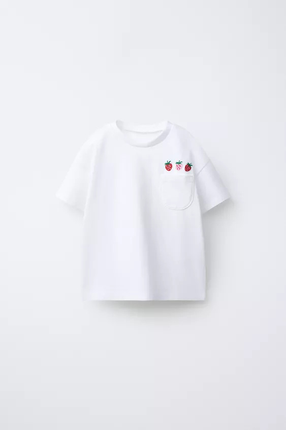 EMBROIDERED POCKET T-SHIRT | Zara US