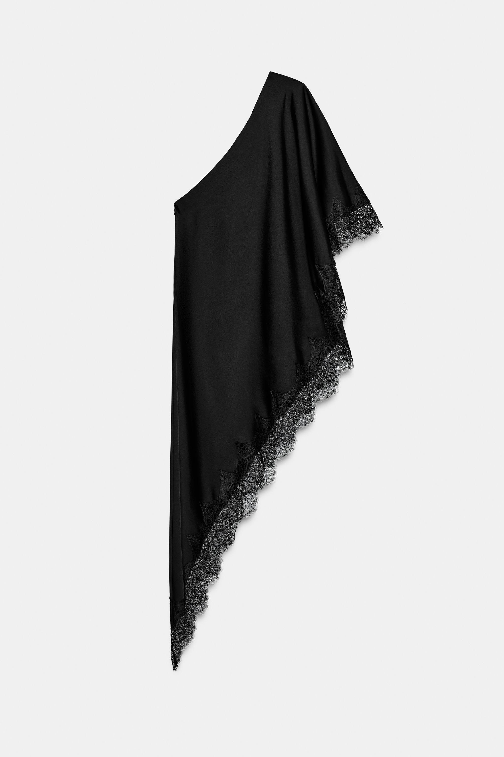 ASYMMETRIC LACE TOP ZW COLLECTION | Zara US