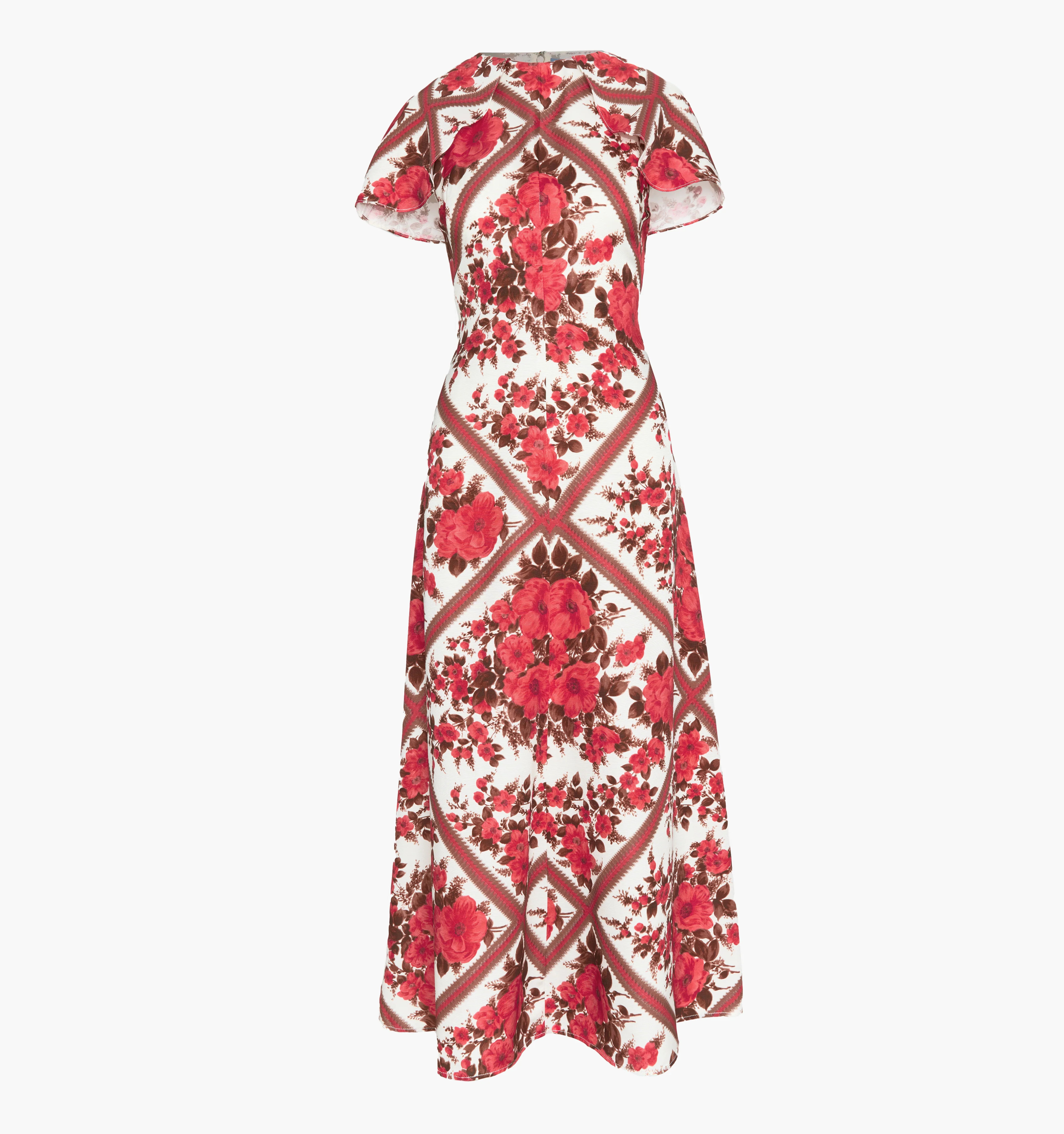 The Davina Dress | Red Diamond Rose / XXS | 100% Viscose | Hill House Home | Hill House Home US