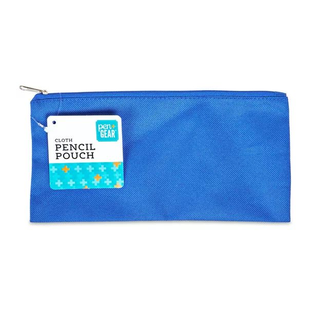 Pen + Gear Cloth Zipper Pencil Pouch, Pencil Case, Blue, 8.75" x 4.25" | Walmart (US)