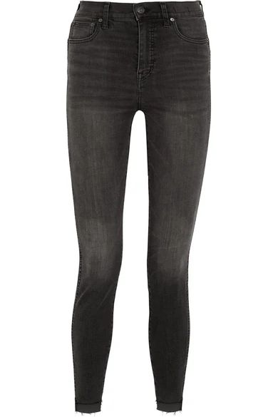 Madewell - Frayed High-rise Skinny Jeans - Gray | NET-A-PORTER (UK & EU)
