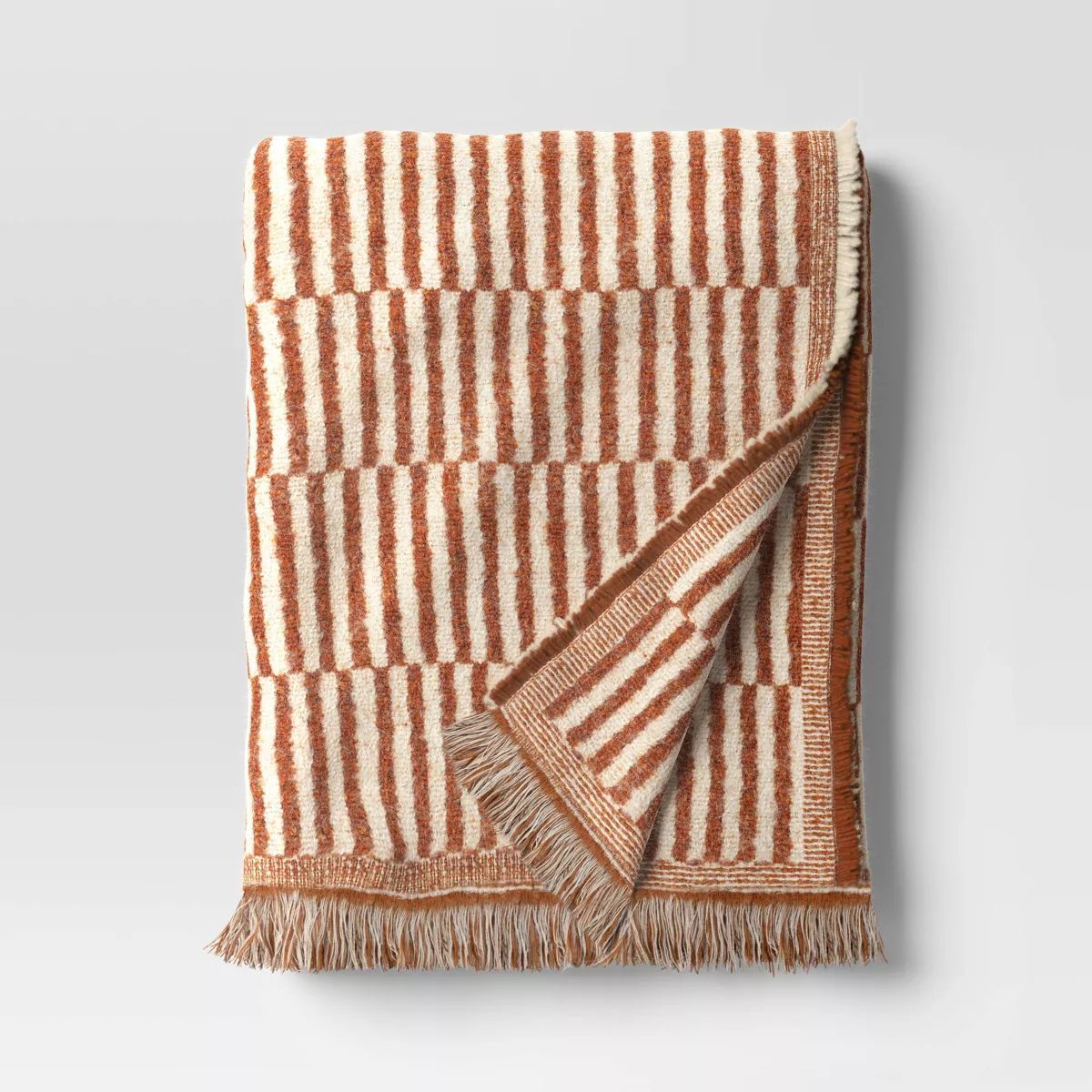 Woven Linework Throw Dark Tan/Cream - Threshold™ | Target