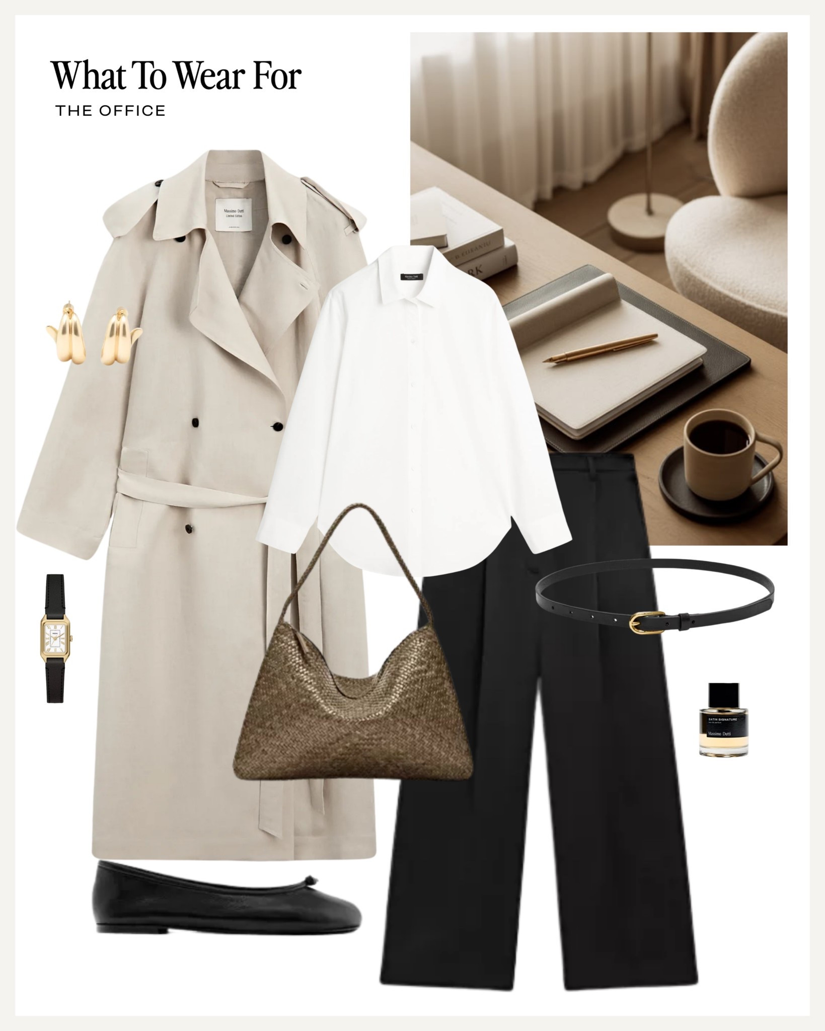 The office 💻 

Massimo Dutti, spring outfit, workwear, trench coat, ballet flats

#LTKworkwear #LTKspring