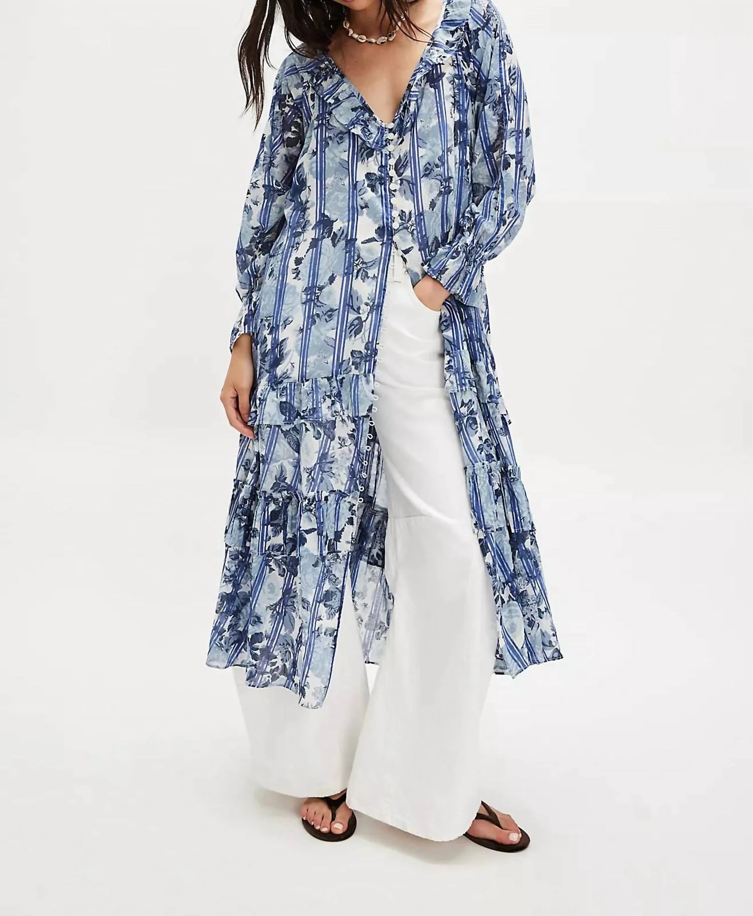 Garden Wonders Maxi Dress In Blue Combo | Shop Simon