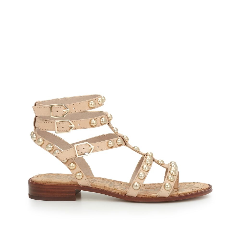 Sam Edelman Eavan Studded Gladiator Sandal Natural Leather | Sam Edelman