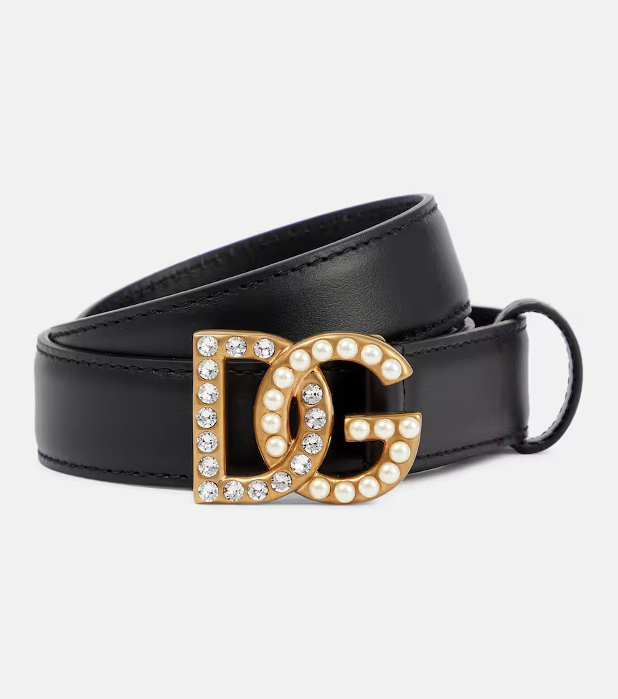 Dolce&Gabbana DG embellished leather belt | Mytheresa (DACH)