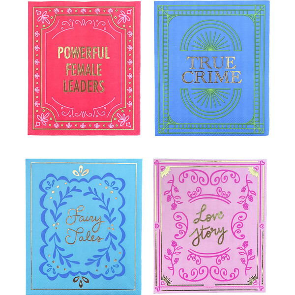Book Club "Book Cover" Cocktail Napkins | Maisonette