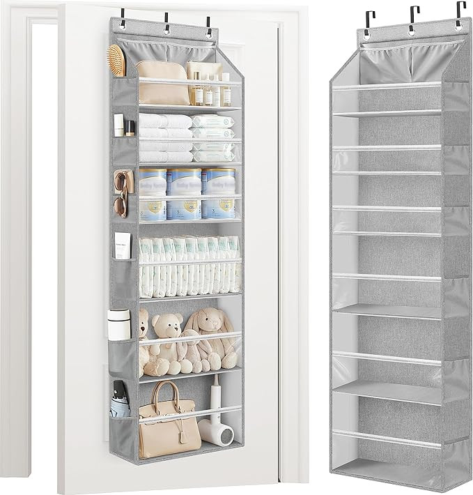 STORAGE MANIAC Over the Door Organizer 6-Shelf Closet Hanging Storage with 14 Mesh Pockets, 66lbs... | Amazon (US)