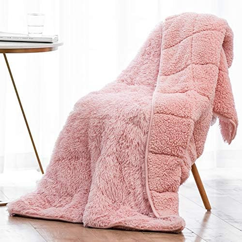 Amazon.com: Wemore Shaggy Long Fur Faux Fur Weighted Blanket,Cozy and Fluffy Plush Sherpa Long Ha... | Amazon (US)