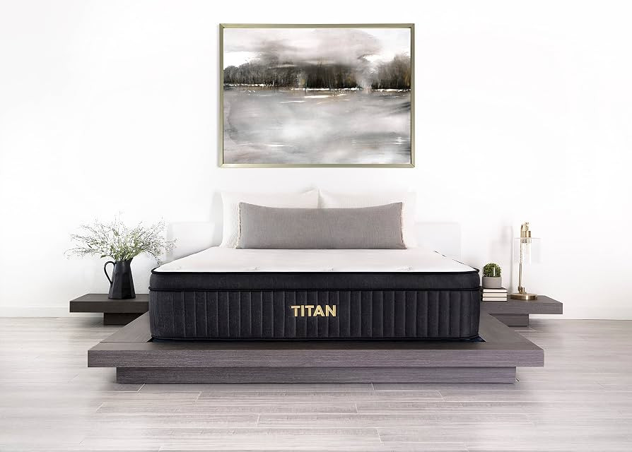 Brooklyn Bedding Titan 13" Hybrid Luxe Mattress for Plus Size Sleepers with Cooling Cover, King | Amazon (US)