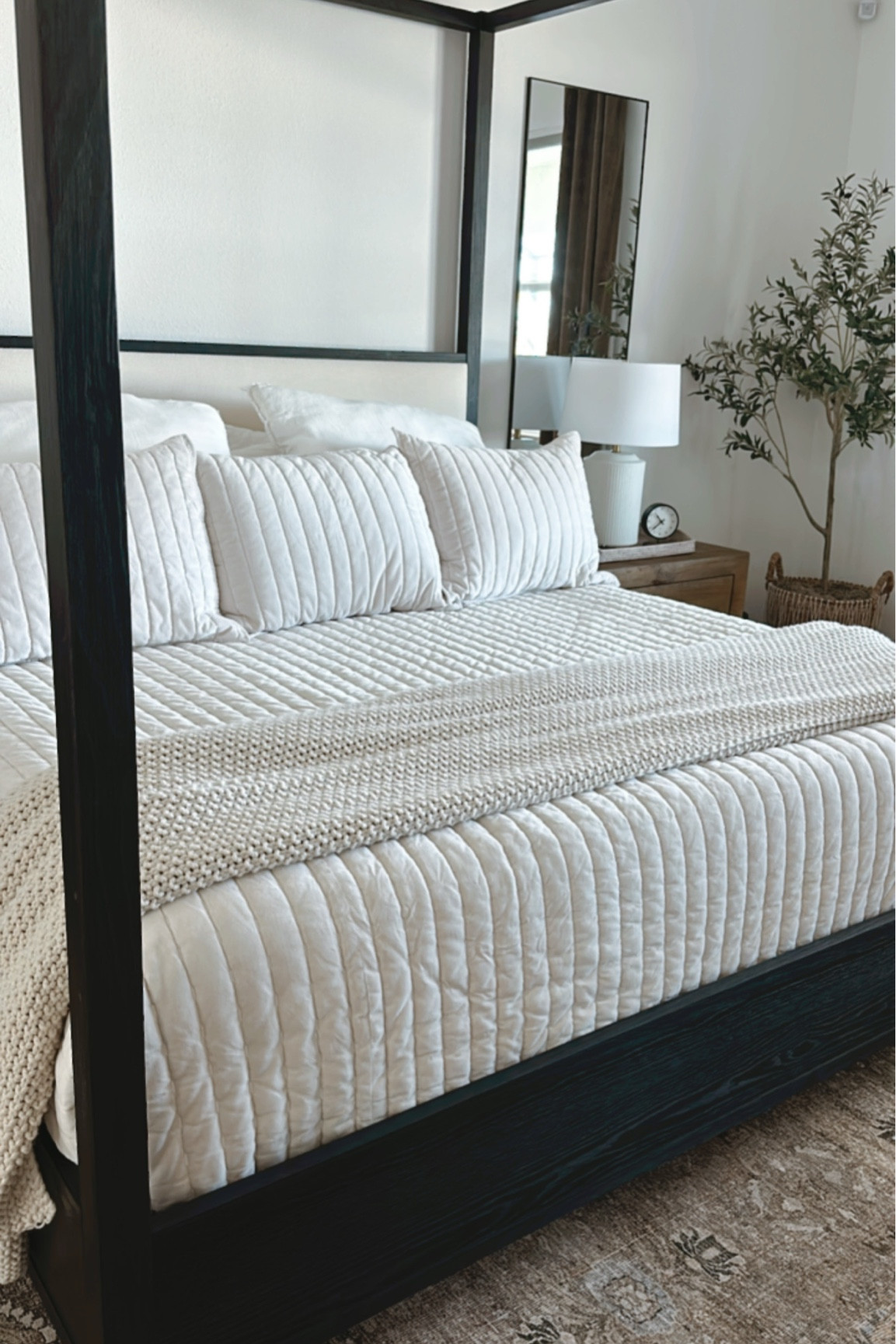 My bedding 
Color is cream in quilt 
Throw is natural 
Euro pillow are white 

#LTKStyleTip #LTKFindsUnder50 #LTKHome