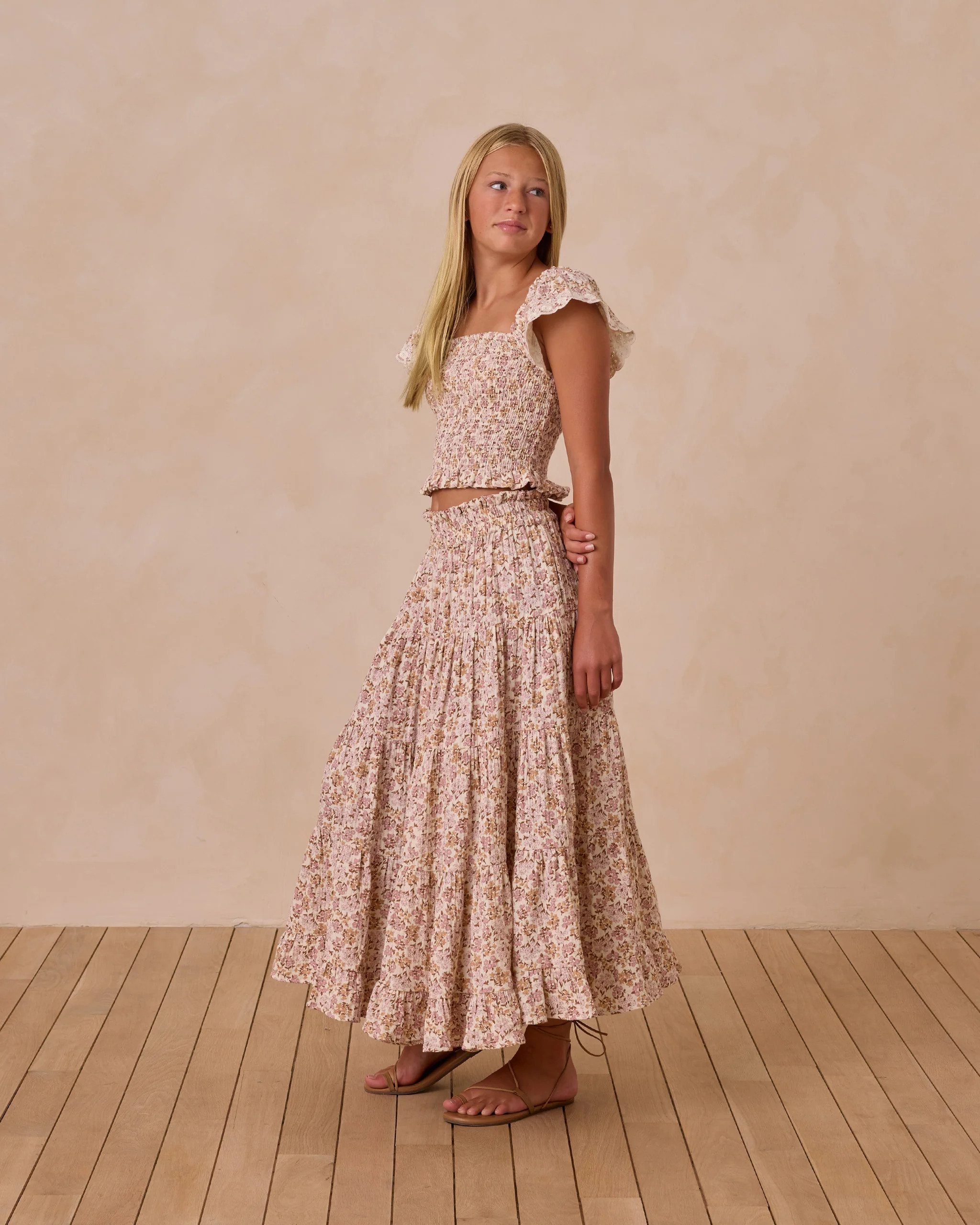 Ruffle Tiered Maxi Skirt || Wildflower | Rylee + Cru