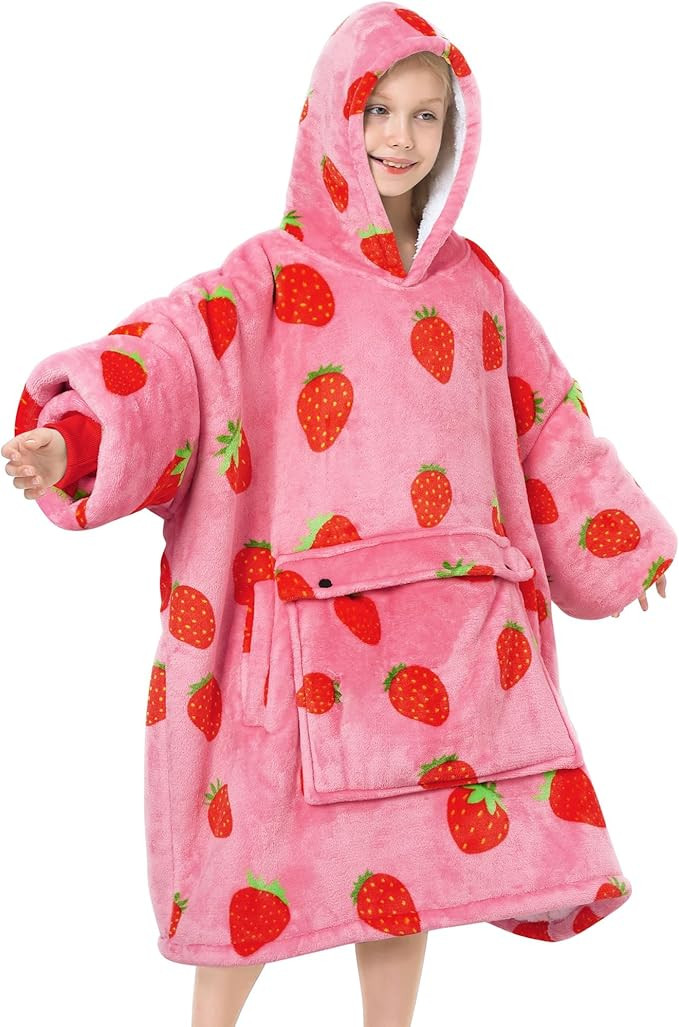 Narecte Kids Hoodie Blanket Birthday Gifts for Girls Year Old Girl Toddler Wearable Blanket Hoodi... | Amazon (US)