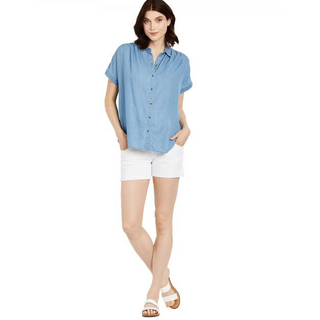 Motherhood Maternity | BumpEase Denim Shorts with brrr° Triple Chill | Target