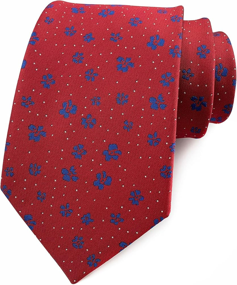 Elfeves Men's Small Floral Ties Jacquard Woven Slim Formal Party Suit Neckties | Amazon (US)