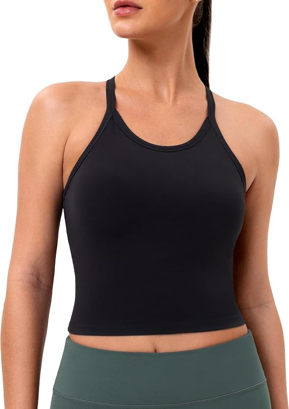 Colorfulkoala Sculptiva Women Tank Tops, Built-in Padded Bra Racerback Sleeveless Camisole for Yo... | Amazon (US)