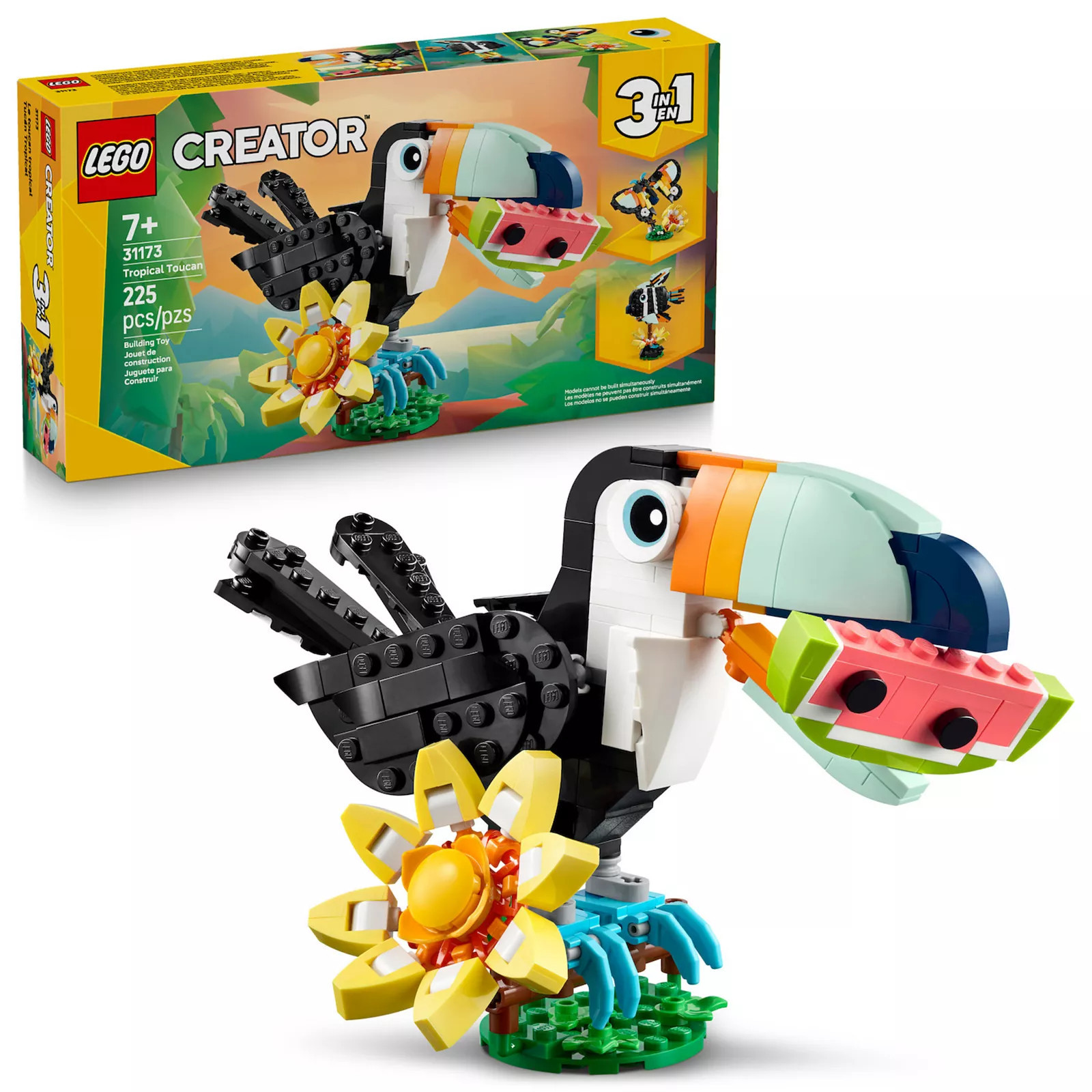 LEGO Creator 3-in-1 Tropical Toucan 31173 Building Kit (225 Pieces), Multi | Kohl's
