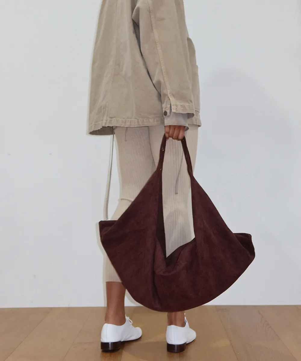Studded Suede Shoulder Bag_Red | Musinsa Global