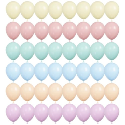 Pastel Balloons Macaron 12 Inch Pink Blue Green Purple Orange Yellow Latex Balloon Multicolor Pastel Rainbow Colorful Party Balloon for Birthday Baby Shower Bridal Shower Wedding Party Decorations | Amazon (US)