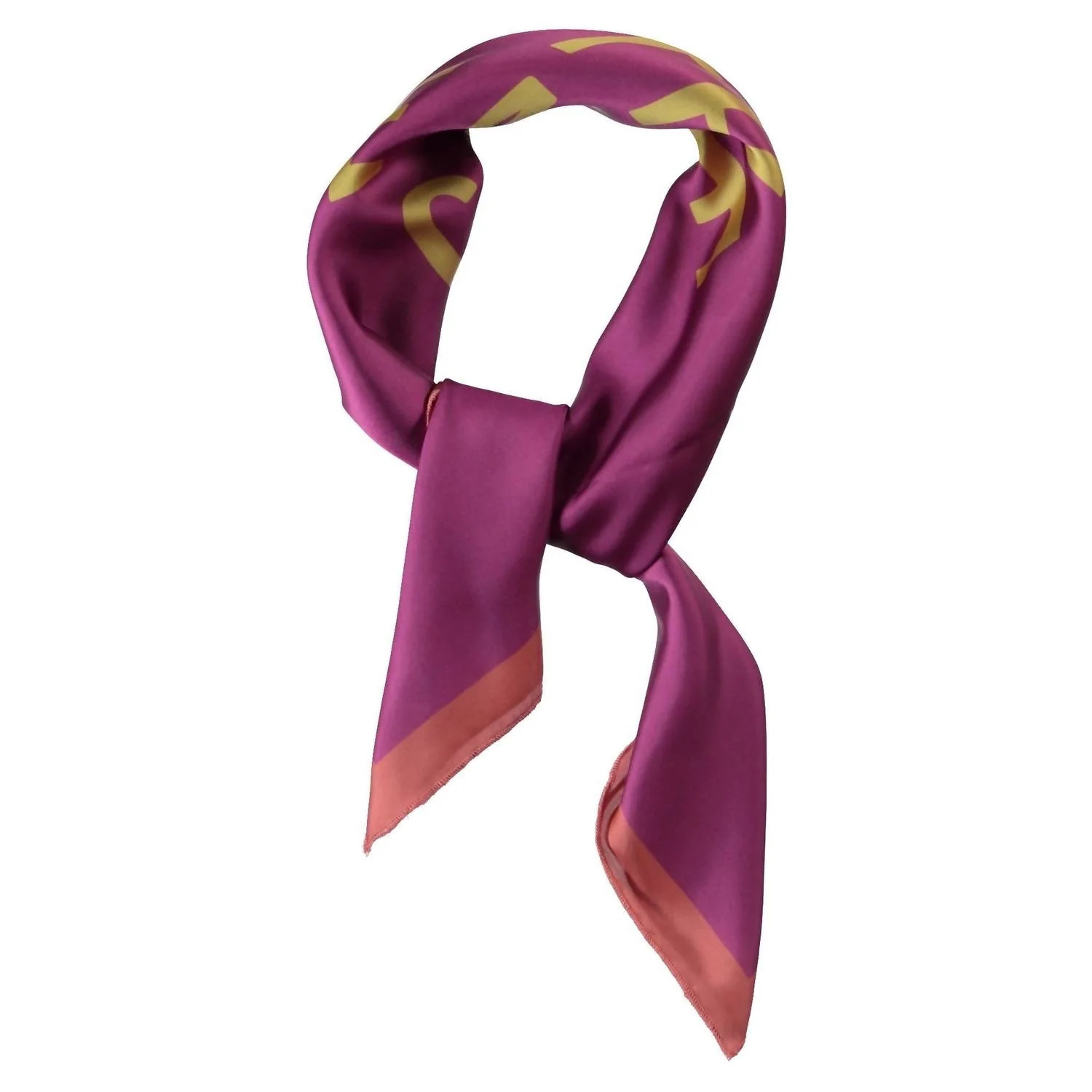 Women's Silky Bandana/scarf In Fuchsia With Print | Shop Simon