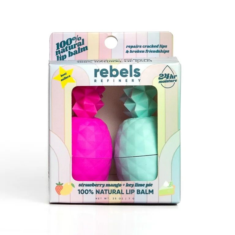 Rebels Refinery Natural Strawberry Mango and Key Lime Pineapple Lip Balm, 2 pack | Walmart (US)