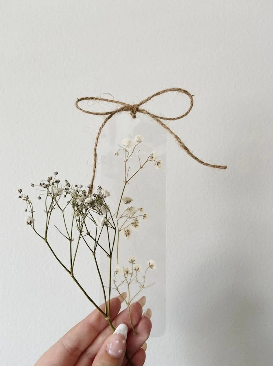pressed babies breath floral bookmarks, dried flowers, made to order, personalizable, gift idea, ... | Etsy (US)