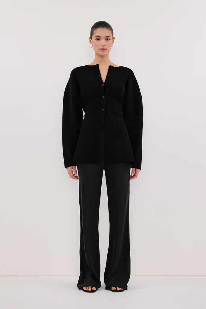 MARTHA BLACK CINCHED KNIT CARDIGAN | DISSH