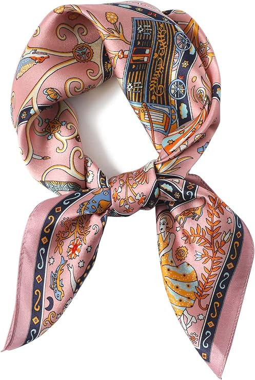 Silky Scarf for Women Lightweight Satin Bandanas Neck Hair Wrap For Sleeping Head Scarves 27.5" | Amazon (US)