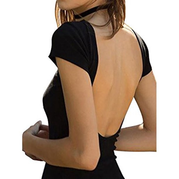 Diconna Women's Summer Top Sleeveless Backless Casual Tops T-Shirt Clothes | Walmart (US)