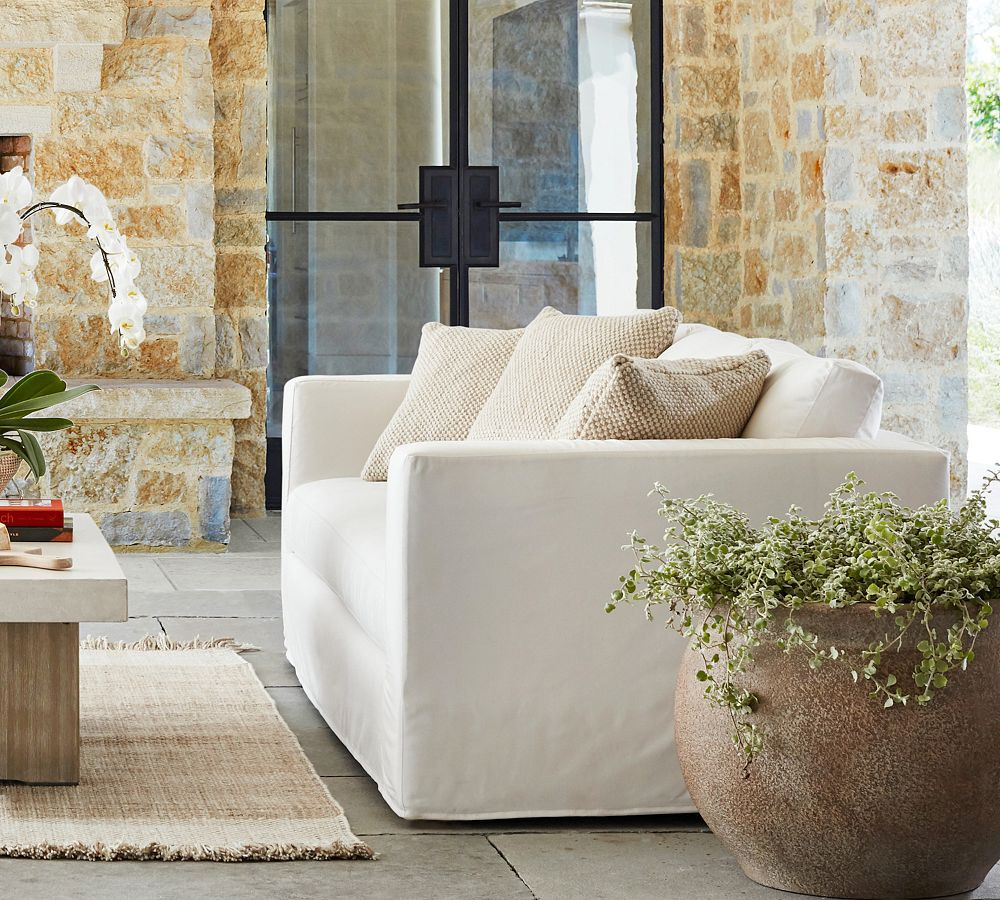 Jake Slipcovered Outdoor Sofa (85") | Pottery Barn (US)