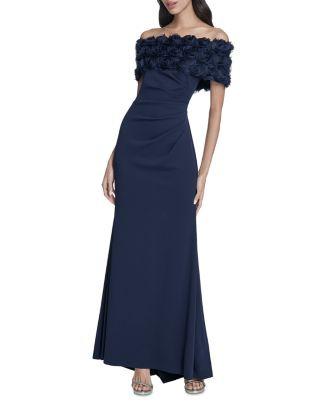 Eliza J Off-the-Shoulder Side Tuck Gown | Bloomingdale's Women | Bloomingdale's (US)