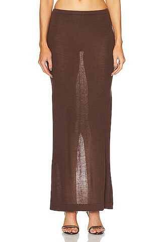 Eterne Emma Skirt in Chocolate | FWRD | FWRD 