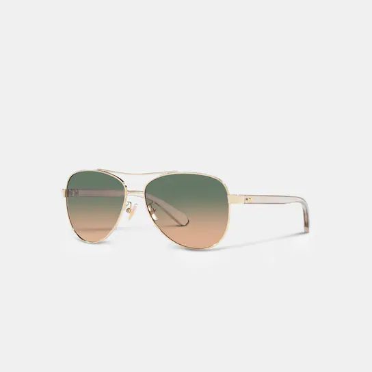 Horse And Carriage Pilot Sunglasses | Coach Outlet