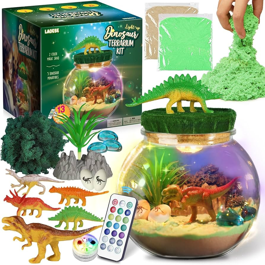 Dinosaur Toys for Kids - Dinosaurs Terrarium Kit for Kids - Birthday Christmas Gifts for Boy Ages... | Amazon (US)