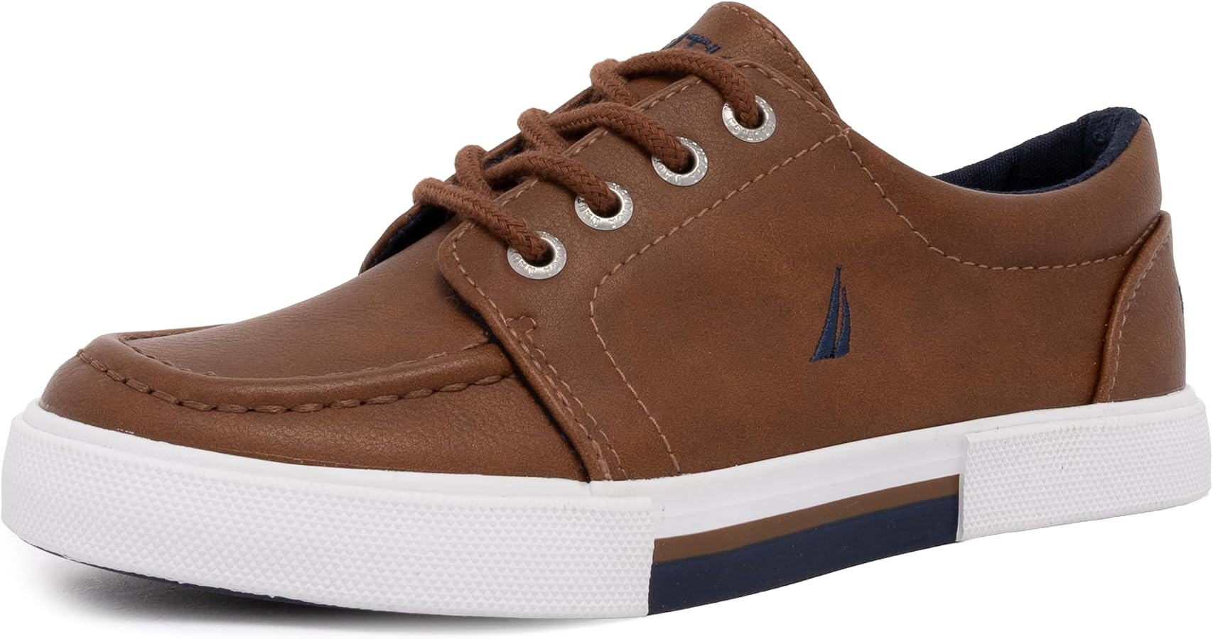 Nautica Kids Boys Lace-Up Fashion Sneakers Low-Top Dress Shoes for Youth - (Big Kid/Little Kid) | Amazon (US)