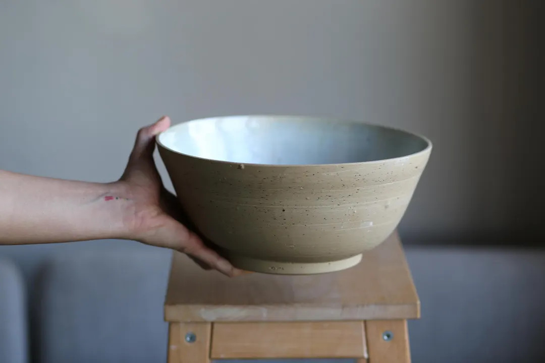 Handmade Beige Stoneware Bowl, Handmade Ceramic Bowl, Unique Ceramic Serving Dish, Rustic Home De... | Etsy (US)