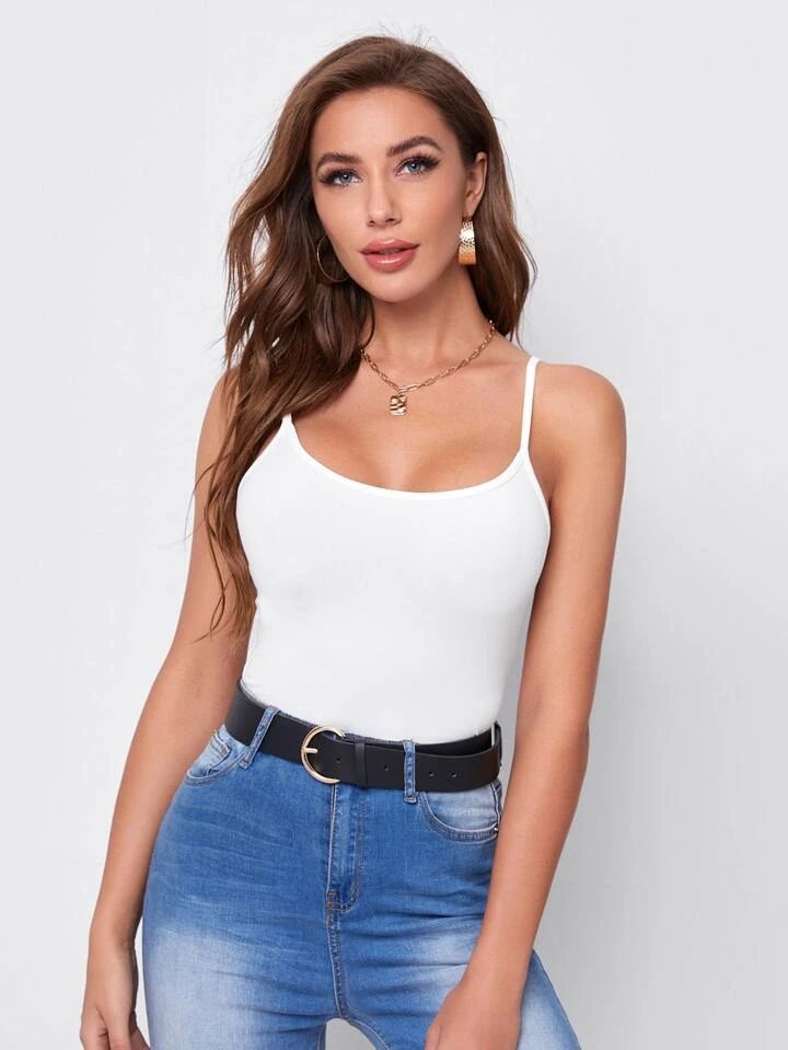 SHEIN Essnce Form Fitted Cami Top | SHEIN