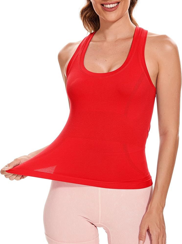 MathCat Workout Tank Tops for Women Sleeveless Gym Tops Seamless Racerback Athletic Yoga Shirts | Amazon (US)
